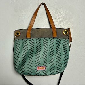 Fossil Pattern Handbag Shoulder Bag Crossbody Purse